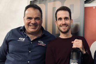 Alexandre Debons et Sébastien Reichenbach, lors de la soirée de présentation de l'équipe Elite Fondations